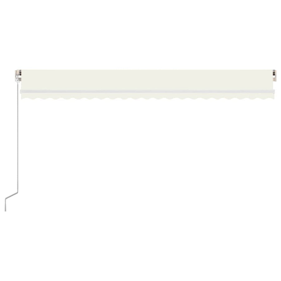 Luifel Handmatig Uittrekbaar Met Led Kleurig Crème 500 x 300 cm