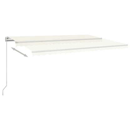 Luifel Handmatig Uittrekbaar Met Led Kleurig Crème 500 x 300 cm