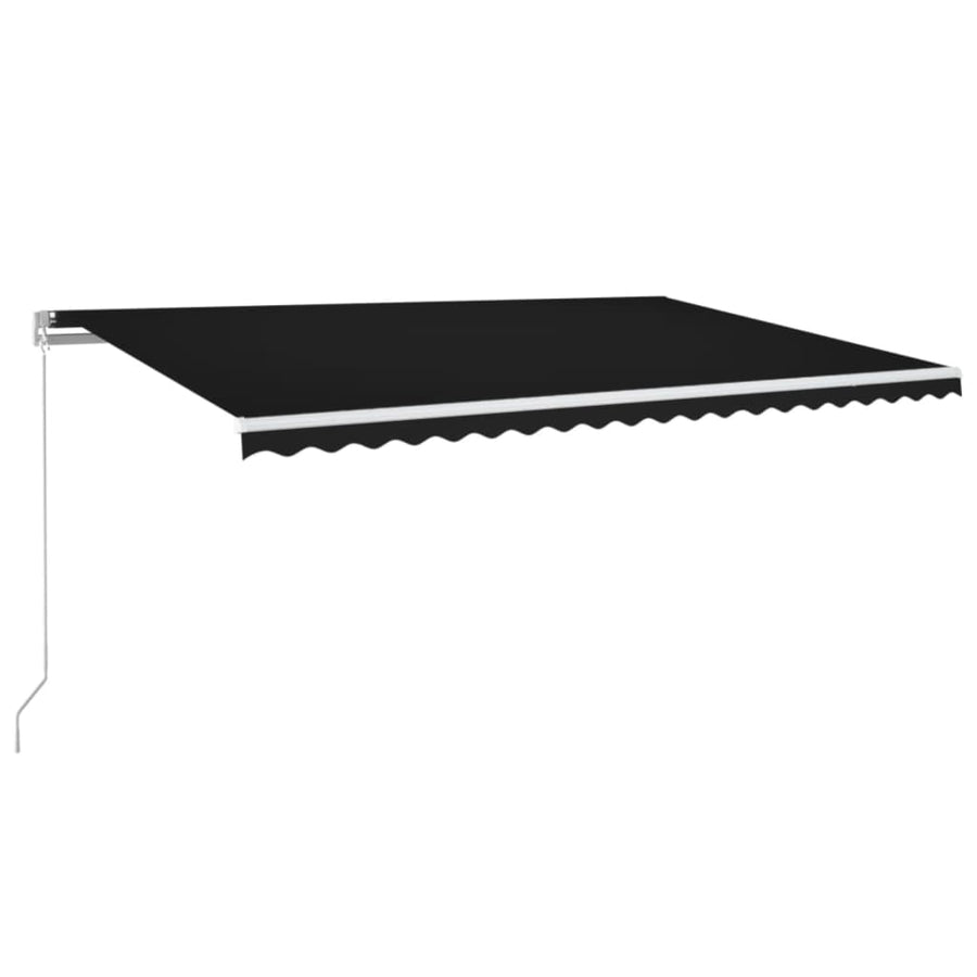 Luifel Handmatig Uittrekbaar Met Led 500X300 Cm Antracietkleur 500 x 300 cm