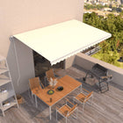 Awning automatic retractable 500x300 cm cream-colored