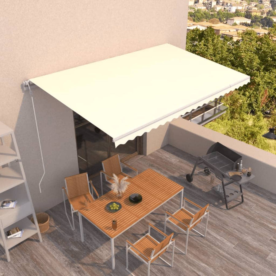 Luifel Automatisch Uittrekbaar Kleurig 500 x 300 cm Crème