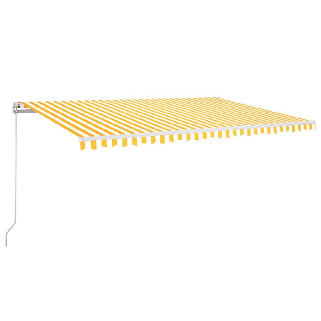Luifel Automatisch Met Led En Windsensor 500 x 300 cm Geel en wit