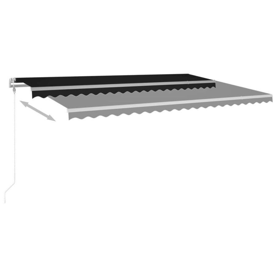 Luifel Automatisch Met Led En Windsensor 500X300 Cm Antraciet 500 x 300 cm
