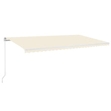 Luifel Handmatig Uittrekbaar Met Led 600X300 Cm Crèmekleurig 600 x 300 cm