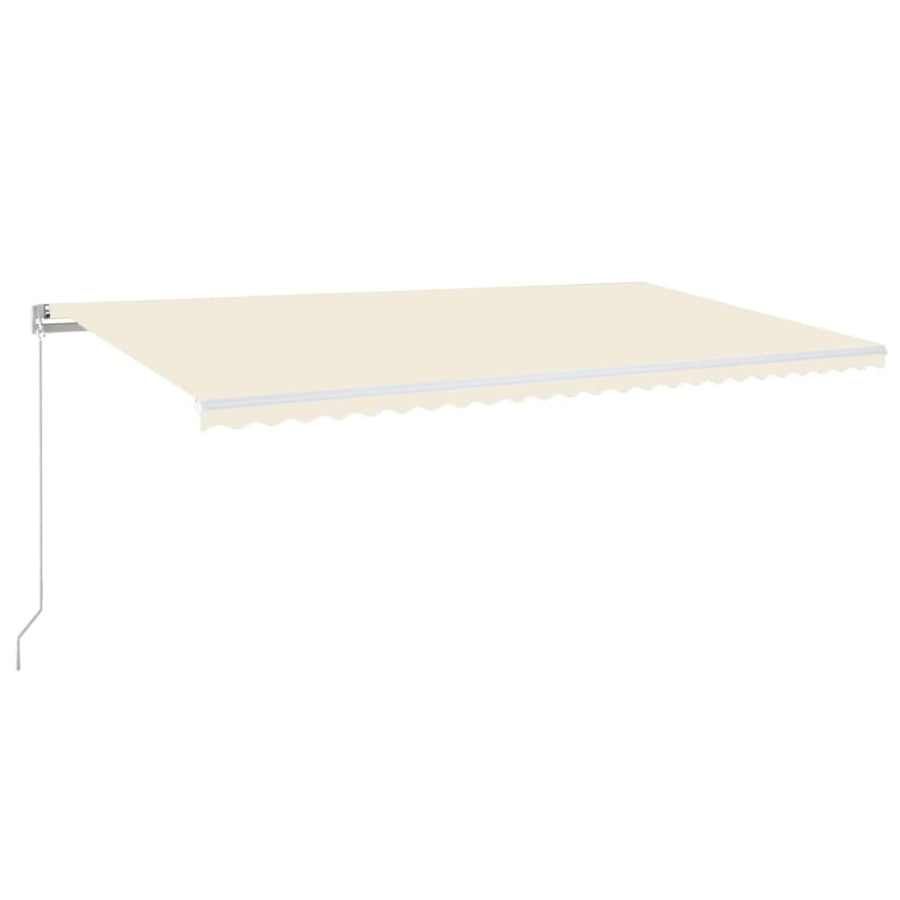 Luifel Handmatig Uittrekbaar Met Led 600X300 Cm Crèmekleurig 600 x 300 cm