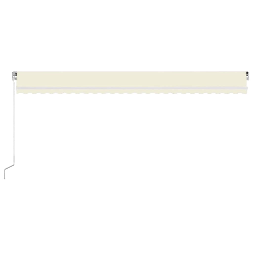 Luifel Handmatig Uittrekbaar Met Led 600X300 Cm Crèmekleurig 600 x 300 cm