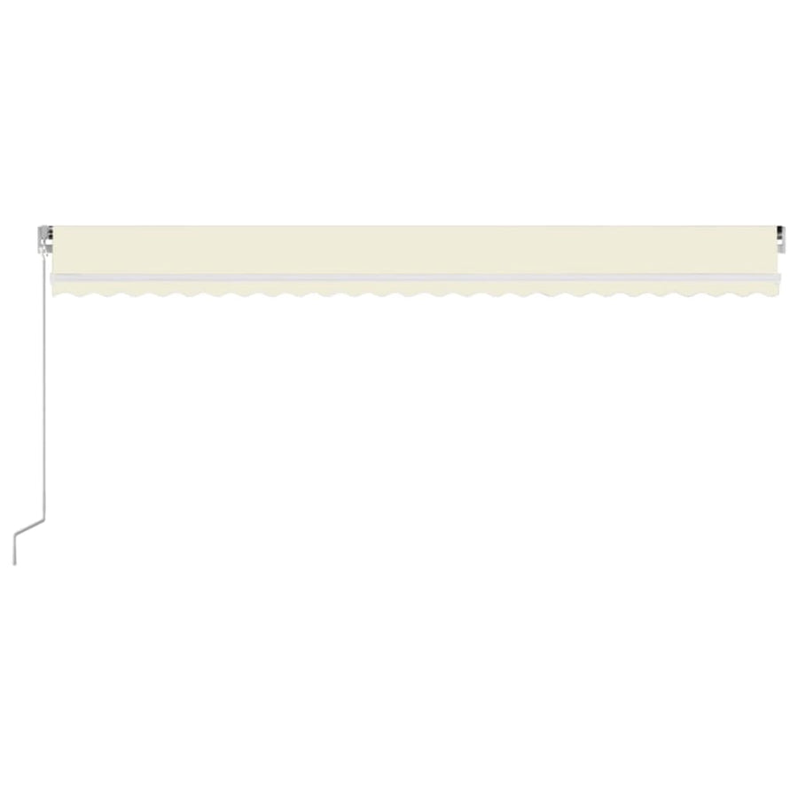 Luifel Handmatig Uittrekbaar Met Led 600X300 Cm Crèmekleurig 600 x 300 cm
