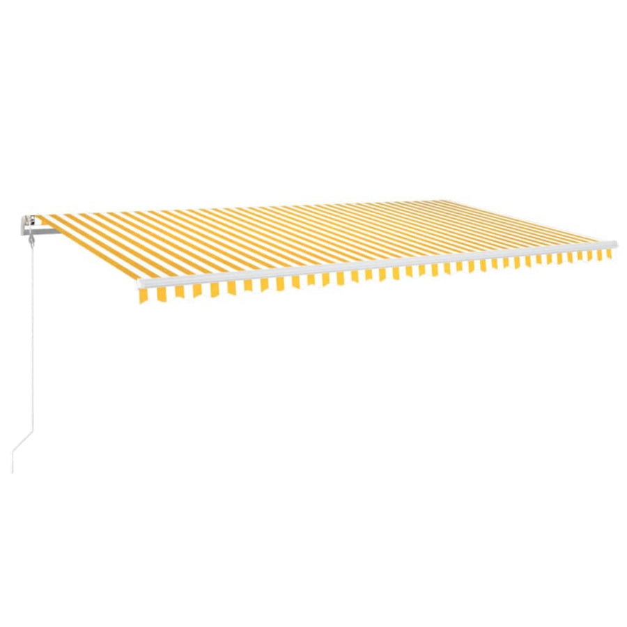 Luifel Automatisch Met Led En Windsensor 600 x 300 cm Geel en wit