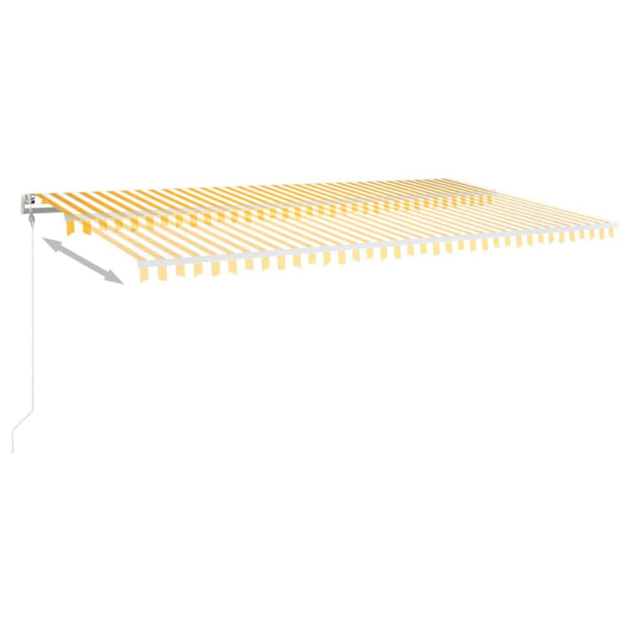 Luifel Automatisch Met Led En Windsensor 600 x 300 cm Geel en wit