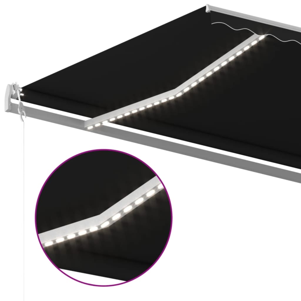 Luifel Automatisch Met Led En Windsensor 600X300 Cm Antraciet 600 x 300 cm