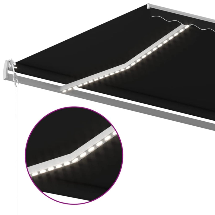 Luifel Automatisch Met Led En Windsensor 600X300 Cm Antraciet 600 x 300 cm