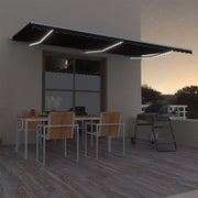Luifel automatisch 600x300 cm antraciet met led en windsensor