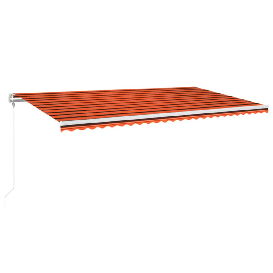 Luifel Automatisch Met Led Windsensor Oranje Bruin 600 x 300 cm Multikleur