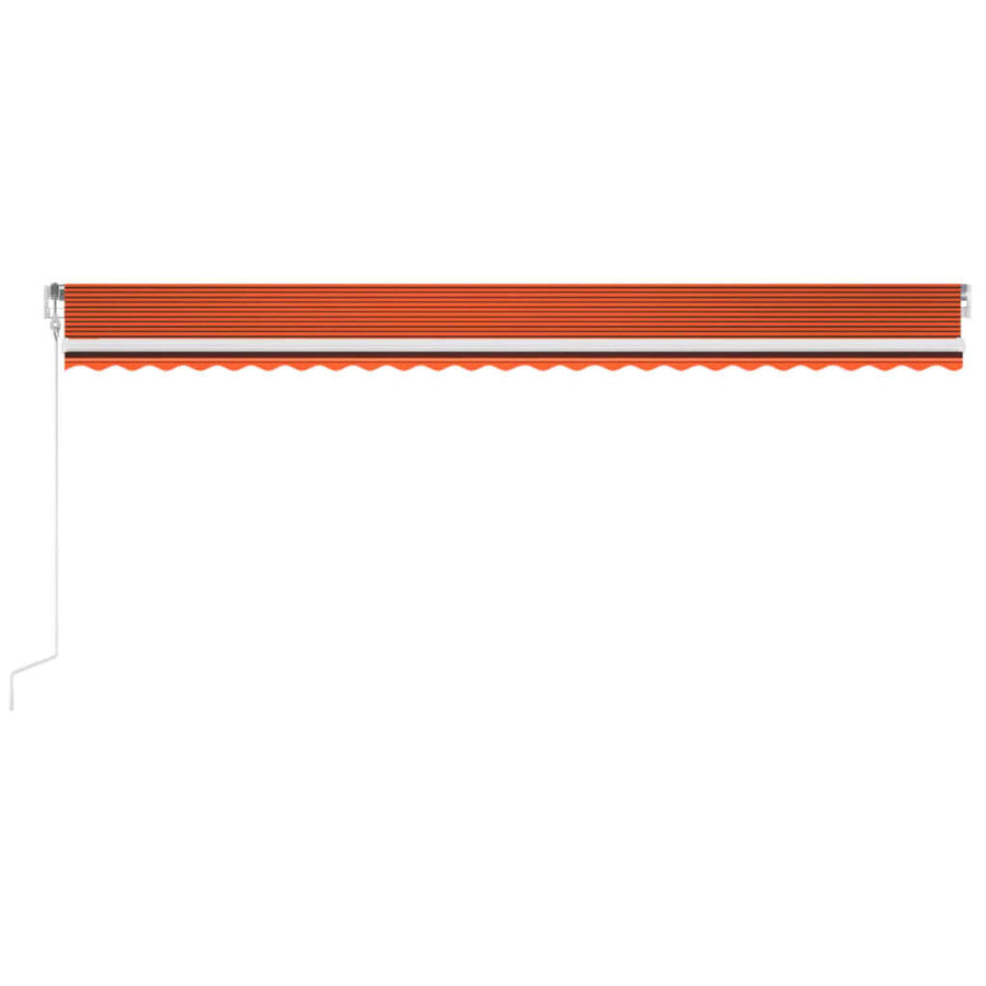 Luifel Automatisch Met Led Windsensor Oranje Bruin 600 x 300 cm Multikleur