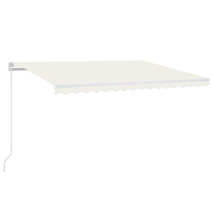 Luifel Handmatig Uittrekbaar Kleurig 400 x 350 cm Crème