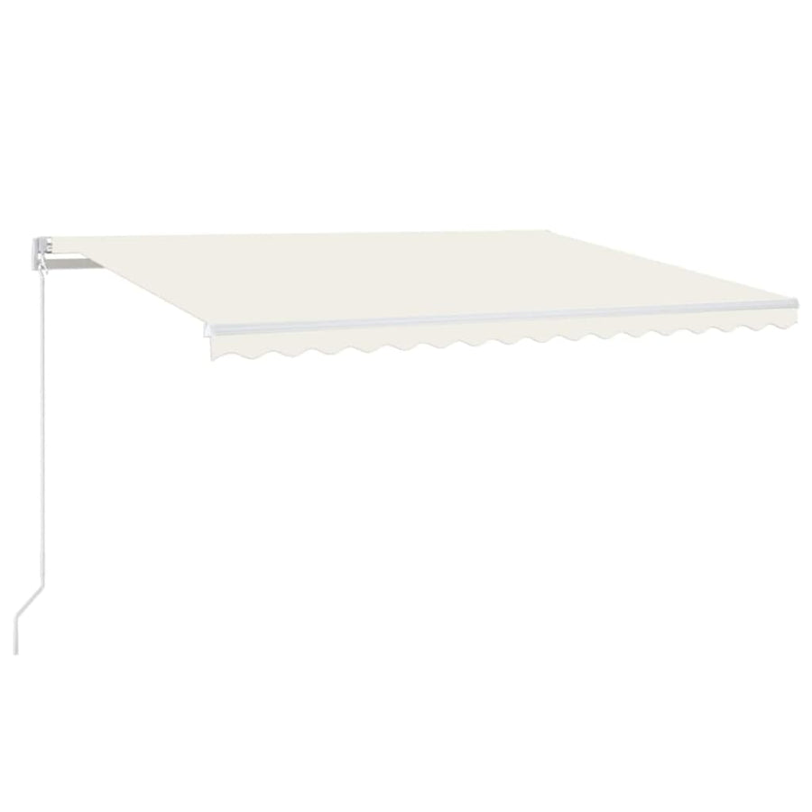 Luifel Handmatig Uittrekbaar Kleurig 400 x 350 cm Crème