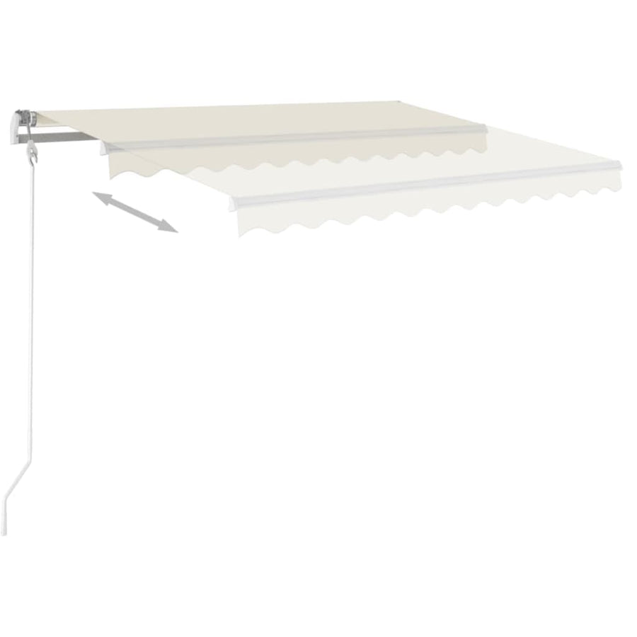 Luifel Handmatig Uittrekbaar Kleurig 400 x 350 cm Crème
