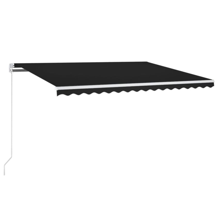 Luifel Handmatig Uittrekbaar Kleurig 400 x 350 cm Antraciet