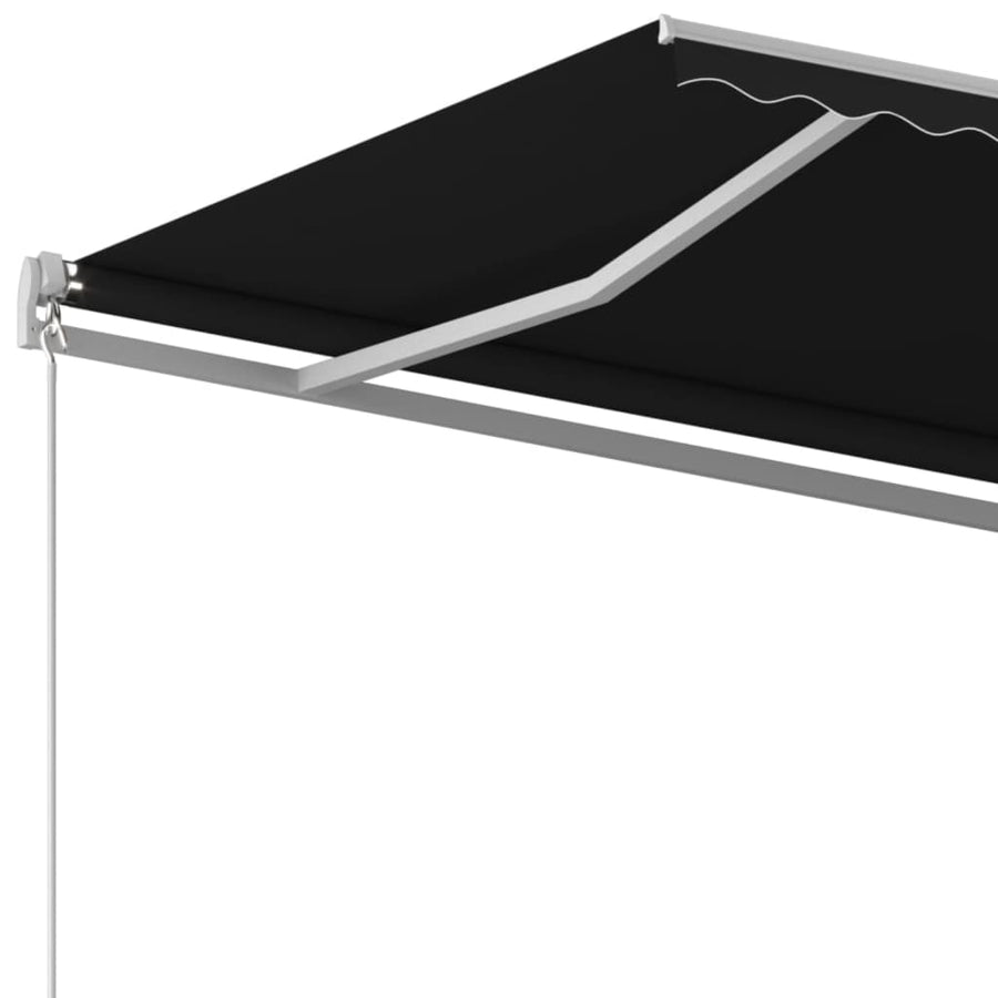 Luifel Handmatig Uittrekbaar Kleurig 400 x 350 cm Antraciet