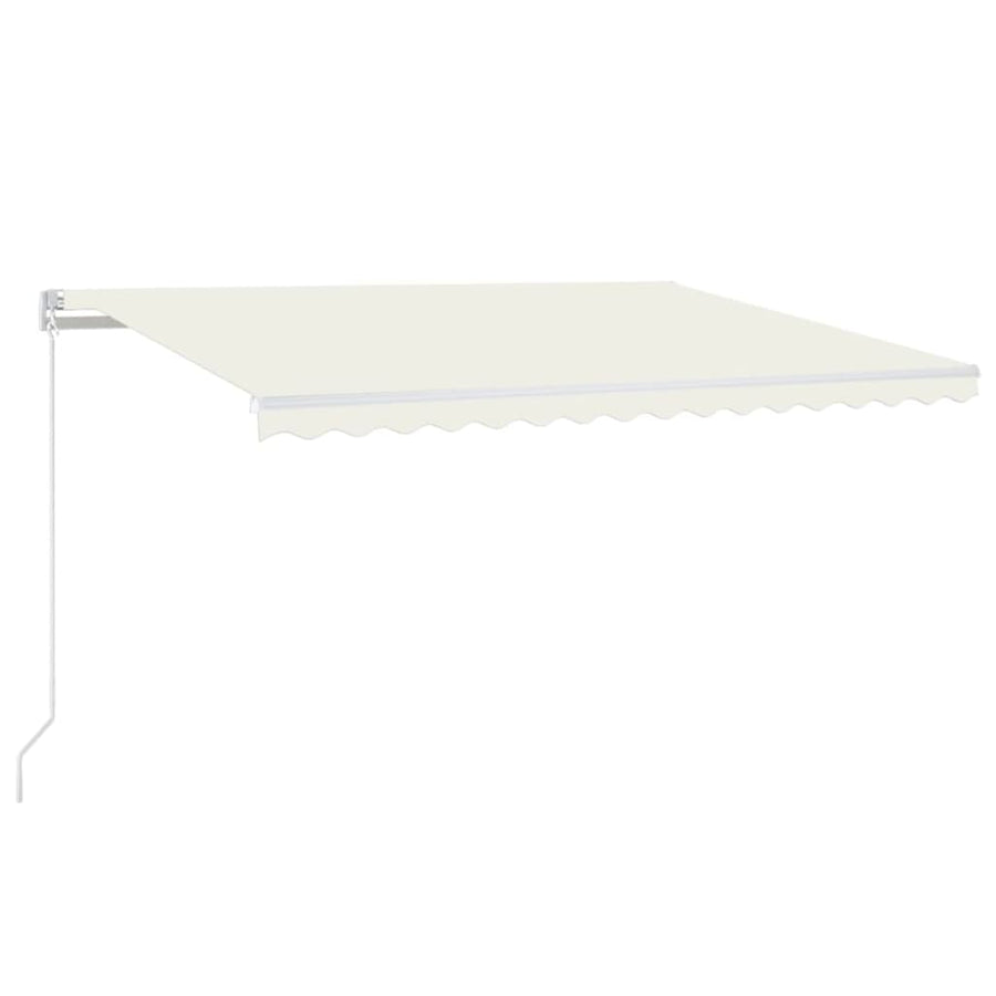 Luifel Handmatig Uittrekbaar Met Led Kleurig 400 x 350 cm Crème