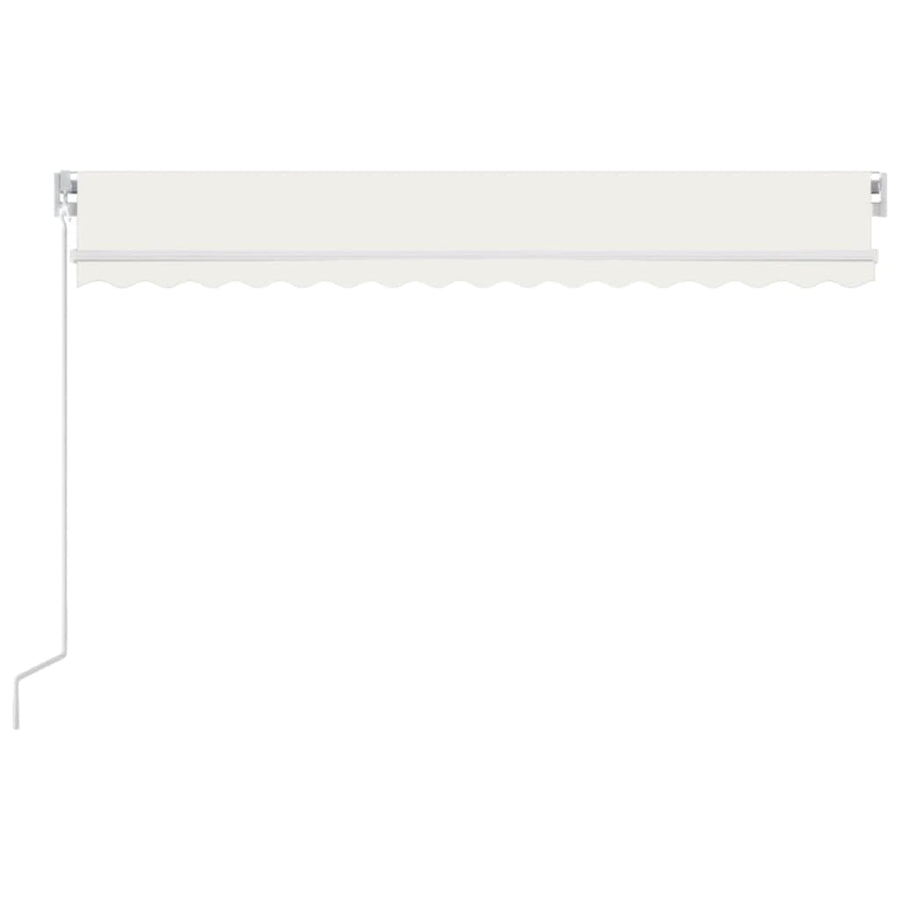 Luifel Handmatig Uittrekbaar Met Led Kleurig 400 x 350 cm Crème