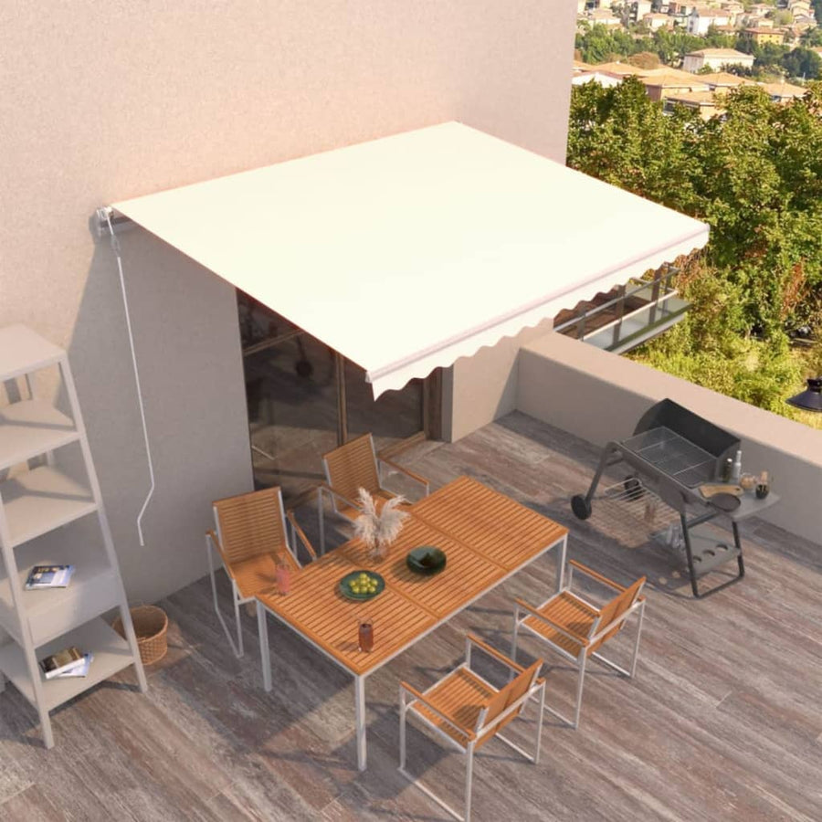 Luifel Automatisch Uittrekbaar Kleurig 400 x 350 cm Crème