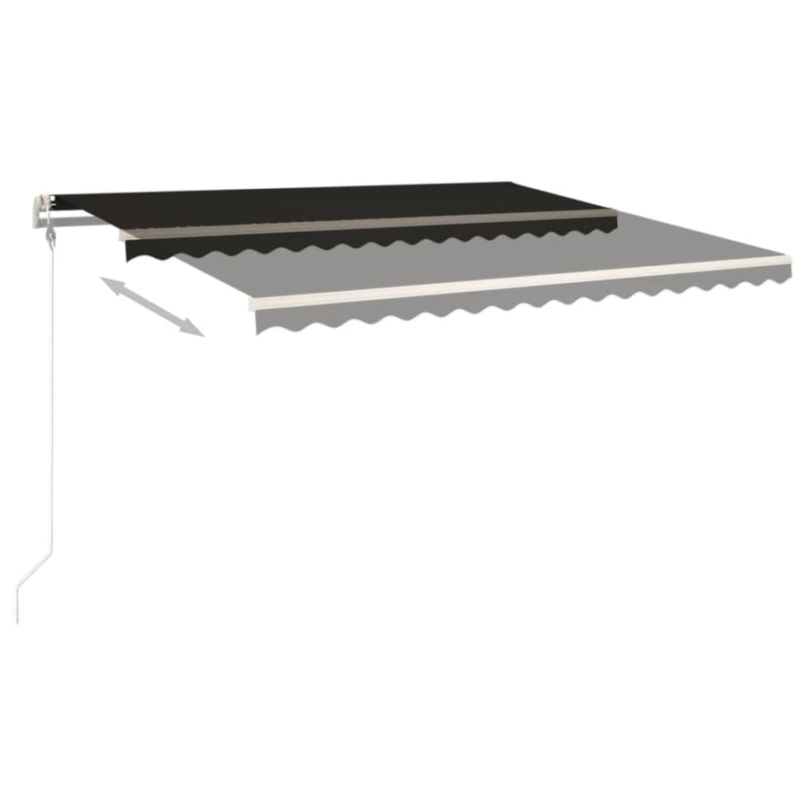 Luifel Automatisch Uittrekbaar Kleurig 400 x 350 cm Antraciet