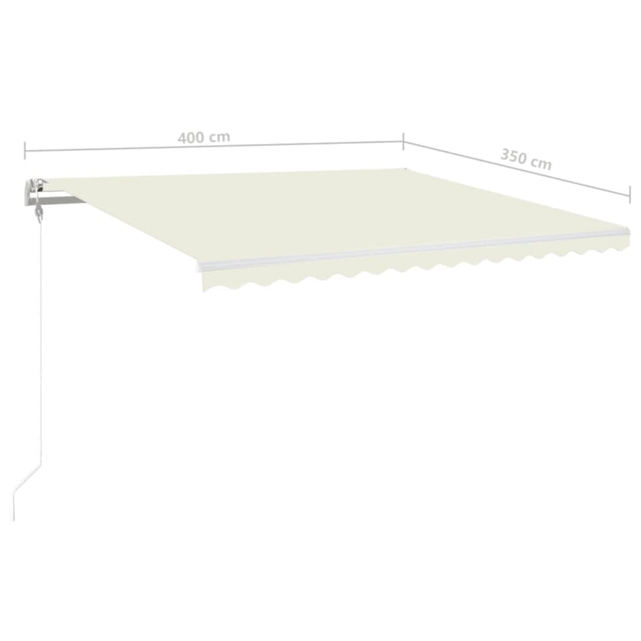 Luifel Automatisch Met Led En Windsensor Kleur 400 x 350 cm Crème