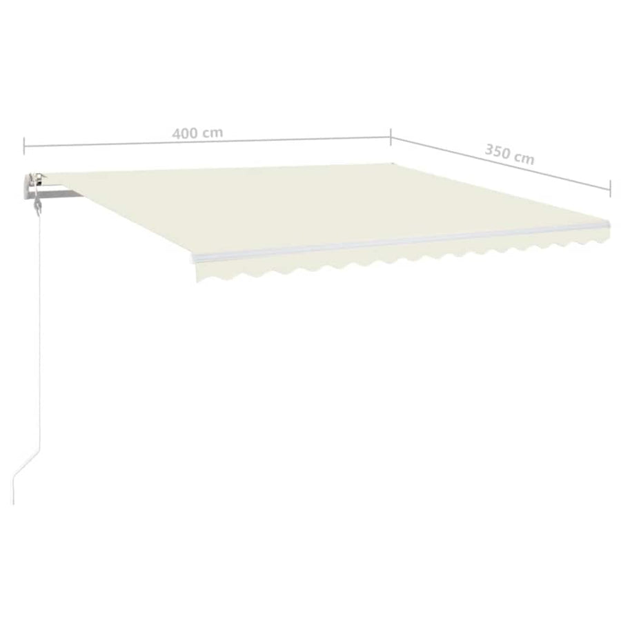 Luifel Automatisch Met Led En Windsensor Kleur 400 x 350 cm Crème