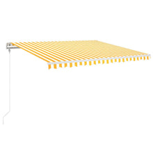 Luifel Automatisch Met Led En Windsensor Geel En Wit 400 x 350 cm