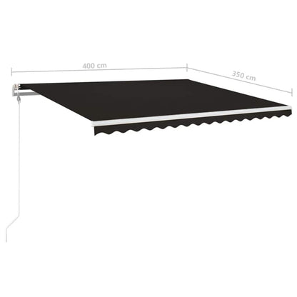 Luifel Automatisch Met Led En Windsensor 400 x 350 cm Antraciet