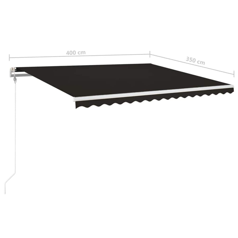Luifel Automatisch Met Led En Windsensor 400 x 350 cm Antraciet