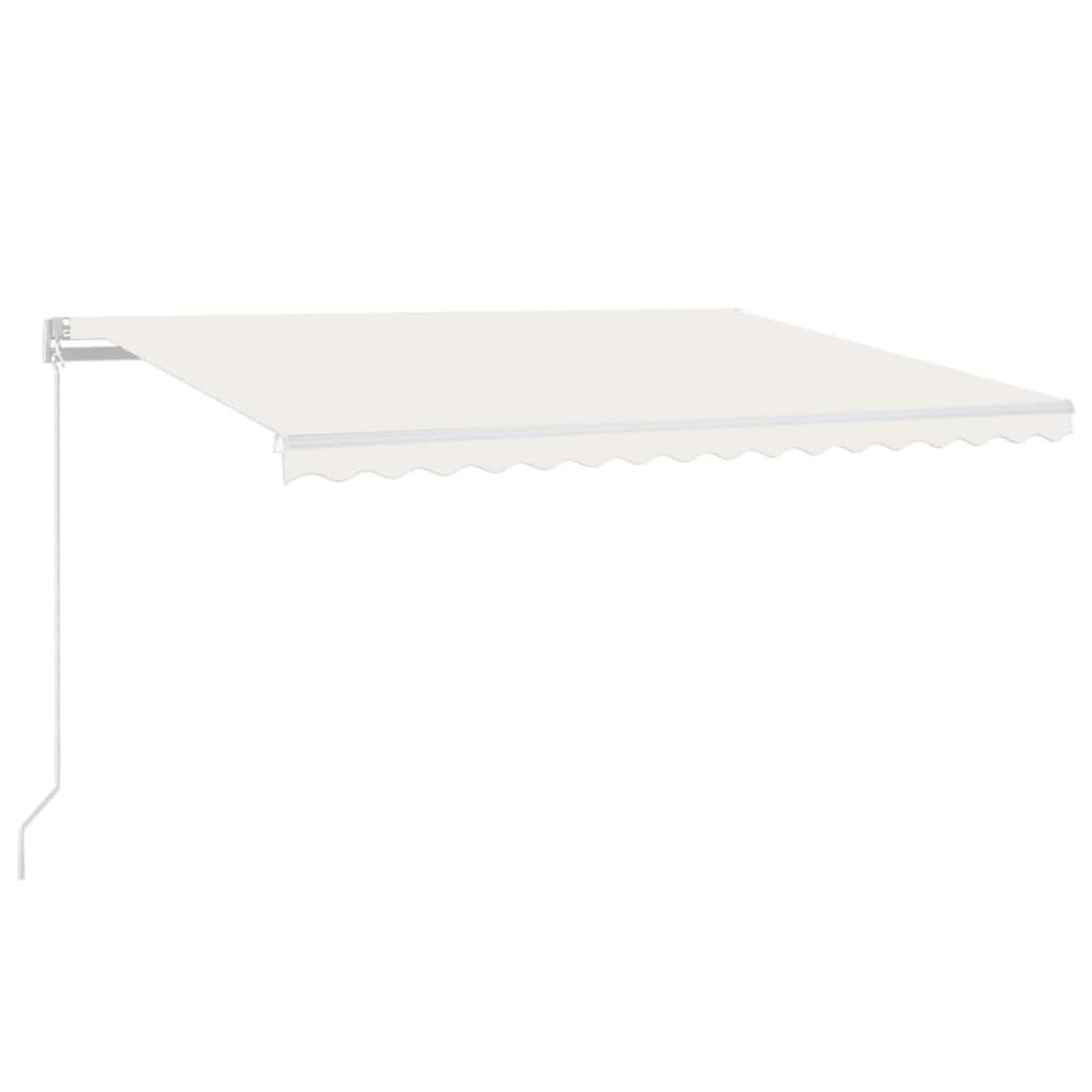 Luifel Handmatig Uittrekbaar Kleurig 450 x 350 cm Crème