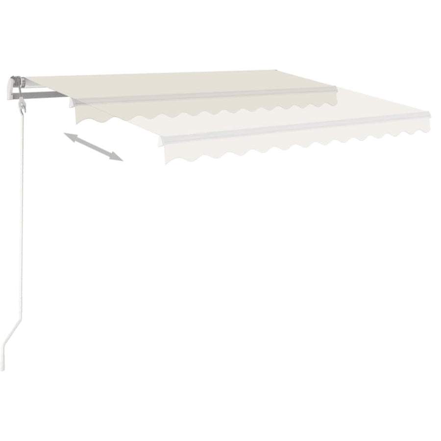 Luifel Handmatig Uittrekbaar Kleurig 450 x 350 cm Crème