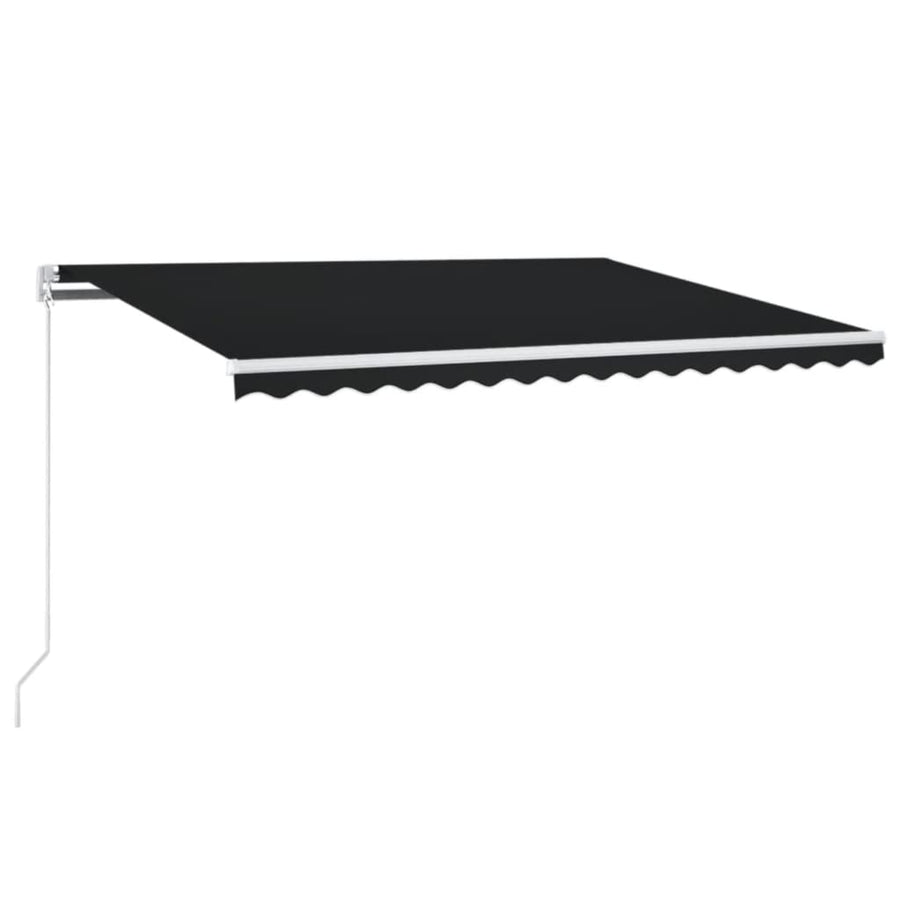 Luifel Handmatig Uittrekbaar Kleurig 450 x 350 cm Antraciet