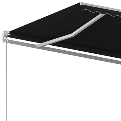 Luifel Handmatig Uittrekbaar Kleurig 450 x 350 cm Antraciet
