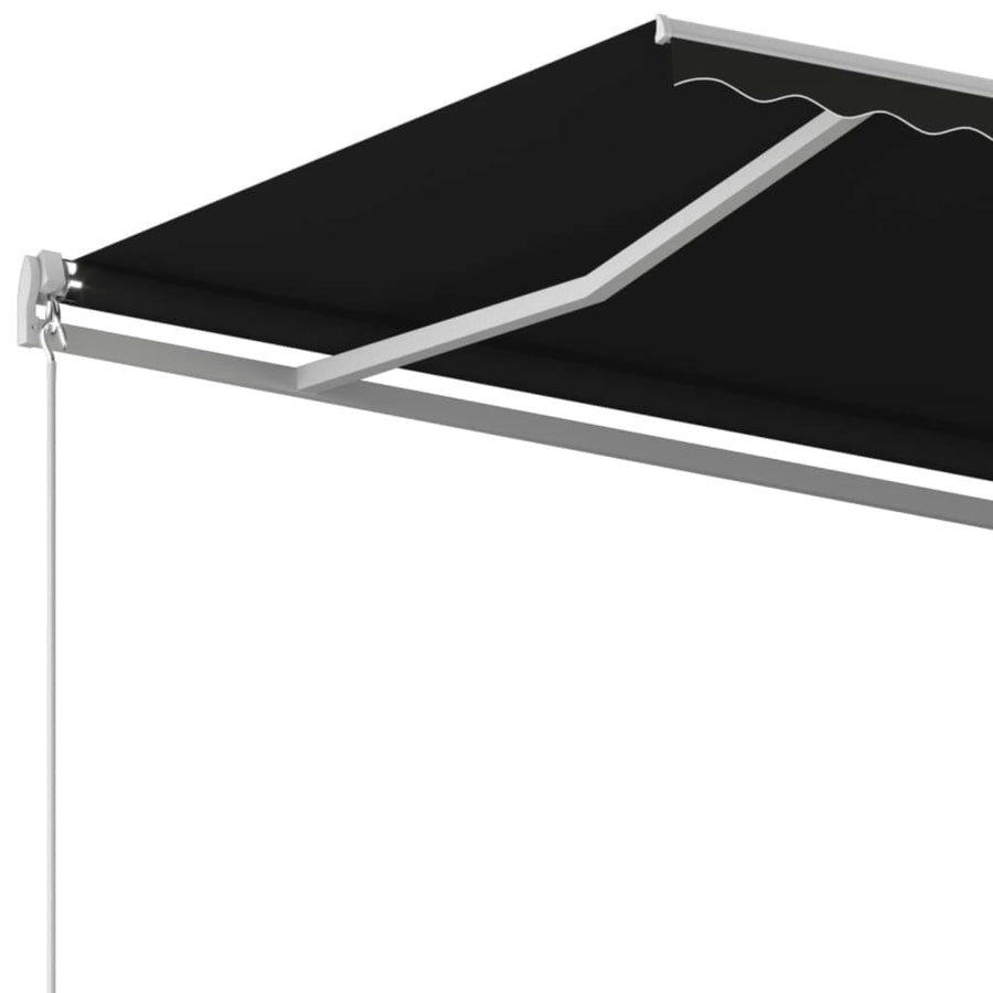 Luifel Handmatig Uittrekbaar Kleurig 450 x 350 cm Antraciet
