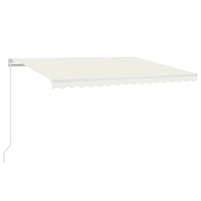 Luifel Handmatig Uittrekbaar Met Led 450X350 Cm Crèmekleurig 450 x 350 cm