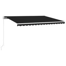 Luifel Handmatig Uittrekbaar Met Led 450X350 Cm Antracietkleur 450 x 350 cm