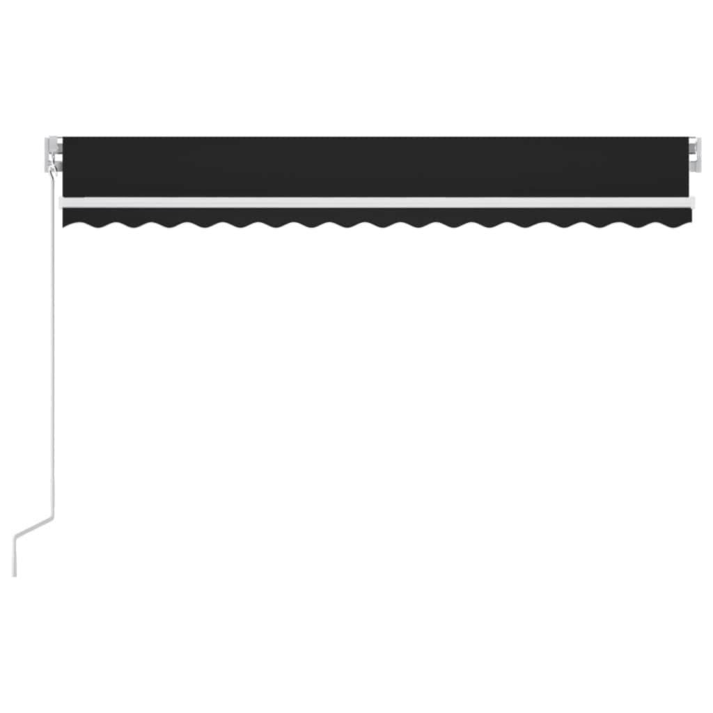 Luifel Handmatig Uittrekbaar Met Led 450X350 Cm Antracietkleur 450 x 350 cm