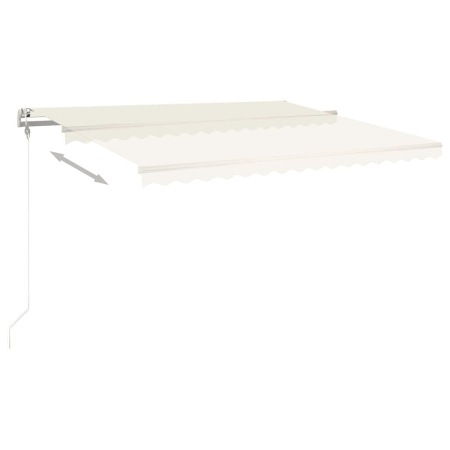 Luifel Automatisch Uittrekbaar Kleurig 450 x 350 cm Crème