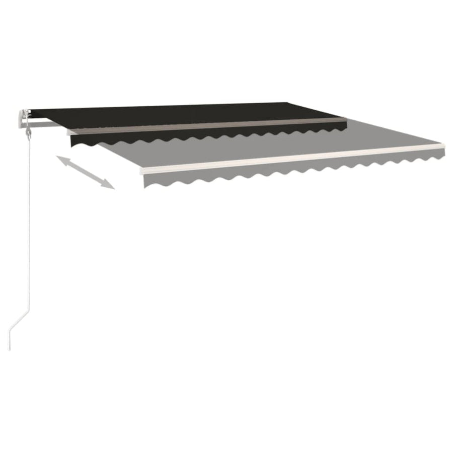 Luifel Automatisch Uittrekbaar Kleurig 450 x 350 cm Antraciet