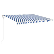 Luifel Automatisch Met Led En Windsensor Blauw En Wit 450 x 350 cm
