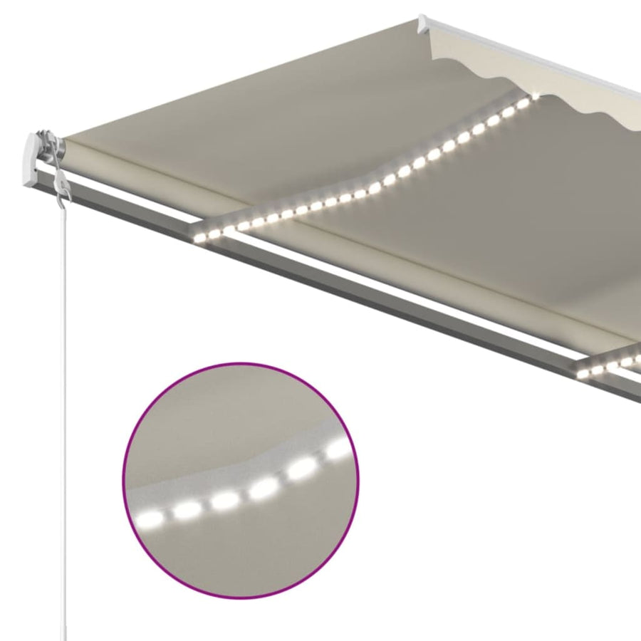 Luifel Automatisch Met Led En Windsensor Kleur 450 x 350 cm Crème