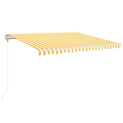 Luifel Automatisch Met Led En Windsensor 450 x 350 cm Geel en wit