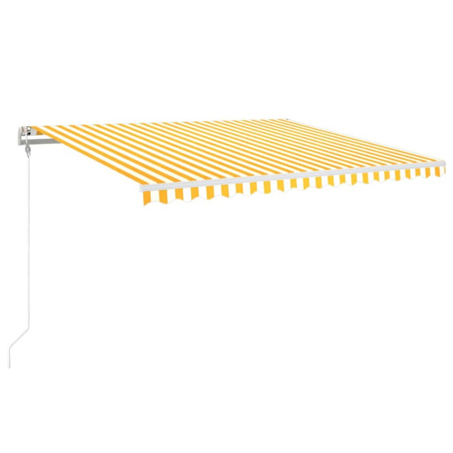 Luifel Automatisch Met Led En Windsensor 450 x 350 cm Geel en wit