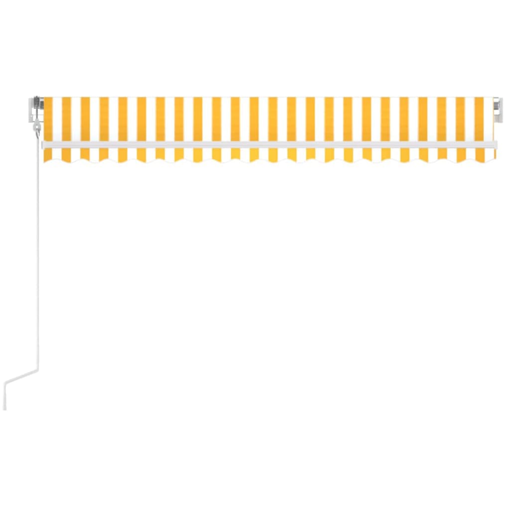 Luifel Automatisch Met Led En Windsensor 450 x 350 cm Geel en wit