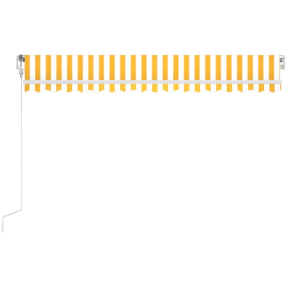 Luifel Automatisch Met Led En Windsensor 450 x 350 cm Geel en wit