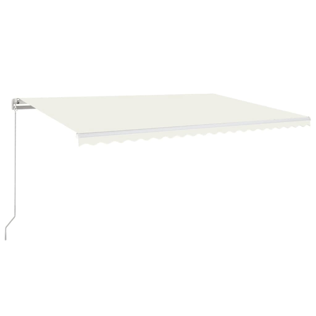 Luifel handmatig uittrekbaar 500x350 cm crèmekleurig