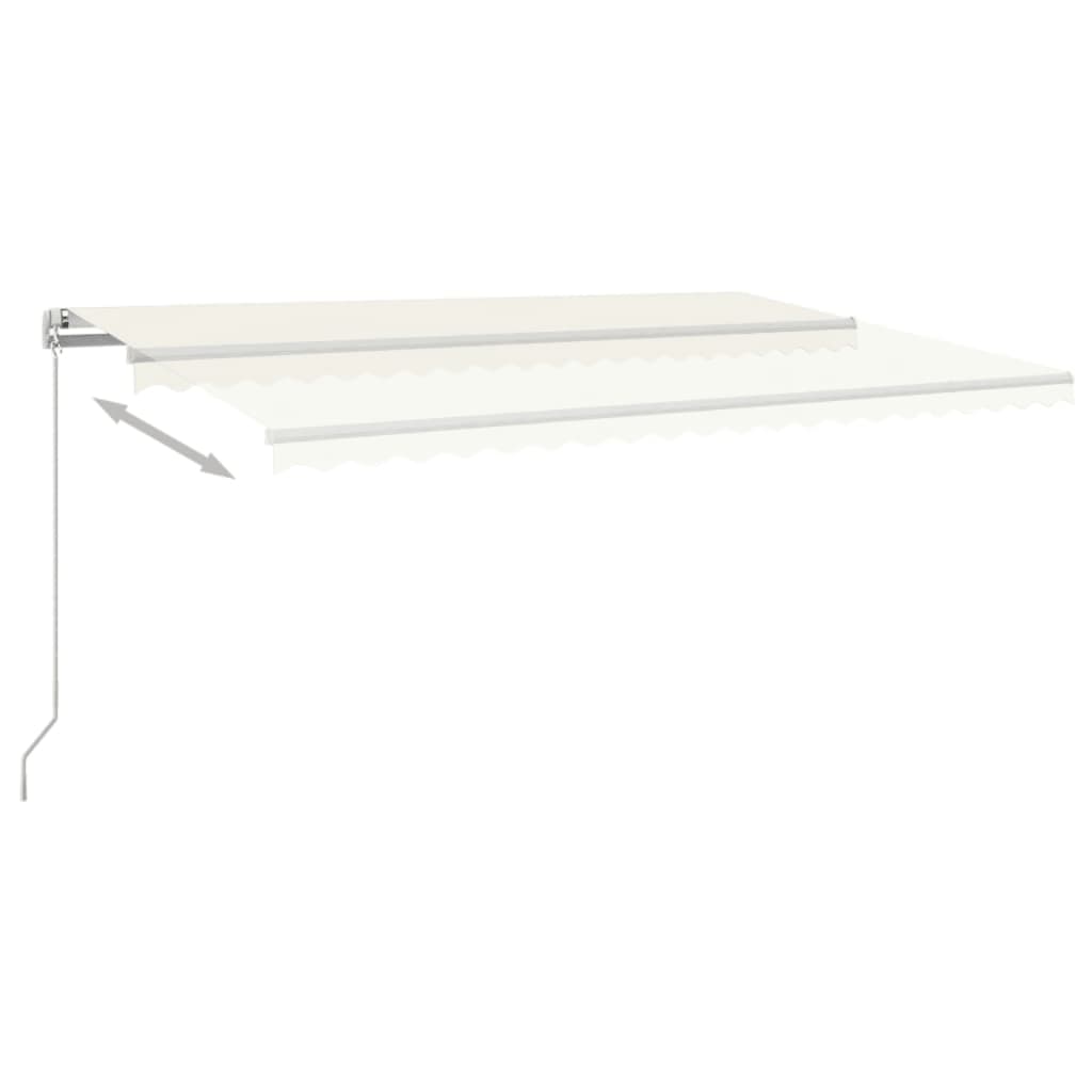 Luifel handmatig uittrekbaar 500x350 cm crèmekleurig